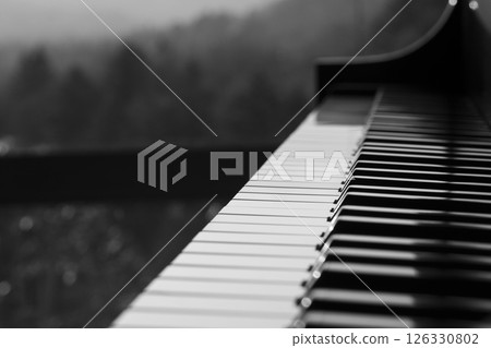 鋼琴鍵盤(黑白) 鋼琴鍵盤(黑白) 126330802