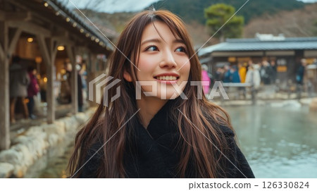 Japanese woman sightseeing 126330824