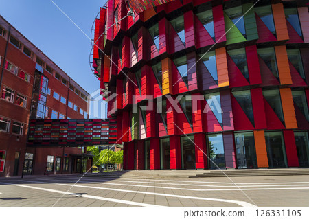 University library Chalmers Larandetorg, Kuggen in Lindholmen, Gothenburg, Sweden, sunny day 126331105