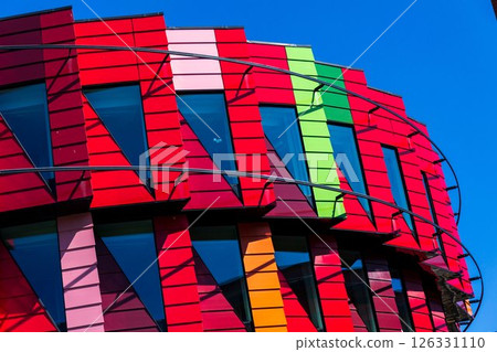 University library Chalmers Larandetorg, Kuggen in Lindholmen, Gothenburg, Sweden, sunny day University library Chalmers Larandetorg, Kuggen in Lindholmen, Gothenburg, Sweden, sunny day 126331110
