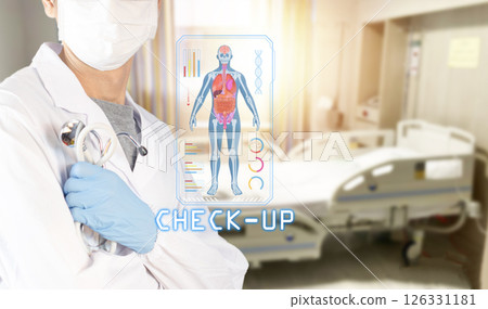 The concept of annual health check, abnormality screening, purchasing a health check program 126331181