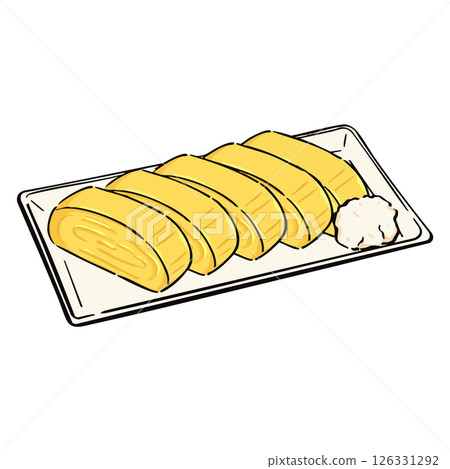 Handwritten_Dashimaki egg_vector material_02 126331292
