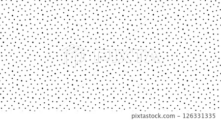 Polka dot horizontal seamless pattern in black and white colors. Hand drawn abstract background with rough grainy dot texture. Vector design perfect for minimal print, wallpaper, or fabric 126331335