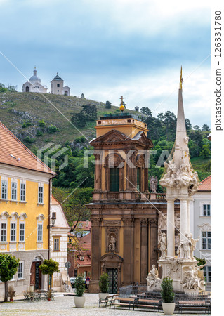 The ancient city center of Mikulov in South Moravia, Czech Republic 126331780