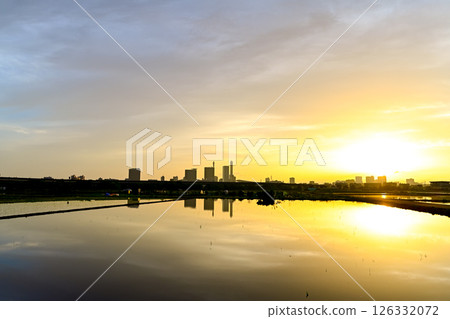 Evening view of Saitama New Urban Center and Minuma rice fields Evening view of Saitama New Urban Center and Minuma rice fields 126332072