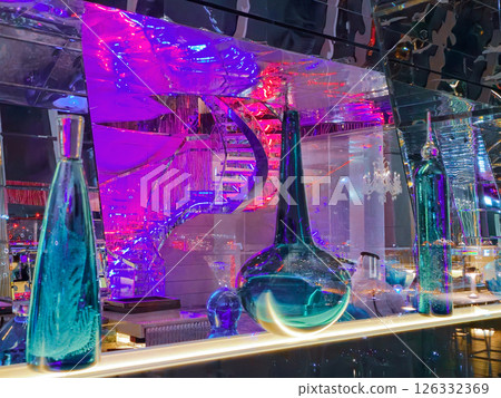 Colorful Rooftop Coffee Shop At Crescent Tower Lusail. 126332369