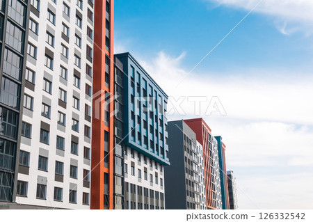 Modern apartment buildings in the city center on a sunny day 126332542