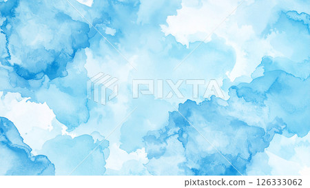 淡藍色水彩背景素材 淡藍色水彩背景素材 126333062
