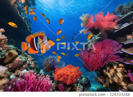 Marine Life Paradise: Rare Species in Coral Reef Marine Life Paradise: Rare Species in Coral Reef 126333288