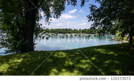 Milan,Italy Idroscalo ,artificial lake park near Linate airport Milan,Italy Idroscalo ,artificial lake park near Linate airport 126333672