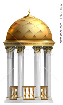 Classic gazebo with dome and columns Classic gazebo with dome and columns 126334632