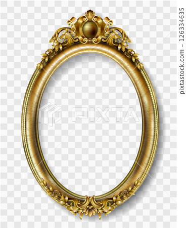 Oval classic golden picture baroque frame Oval classic golden picture baroque frame 126334635