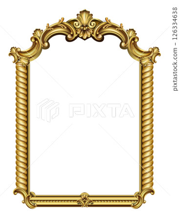Golden classic rococo baroque frame 126334638