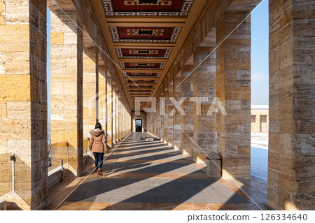 Anitkabir,Mausoleum of Ataturk with beautiful sky.Ankara,Turkey. 126334640