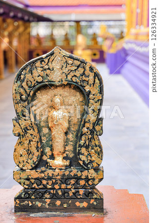 The Bai Sema stone, boundary stones which designate the sacred area for a ordination hall within a Thai Buddhist temple. The Bai Sema stone, boundary stones which designate the sacred area for a ordination hall within a Thai Buddhist temple. 126334921