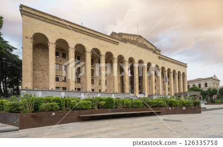 The parliament building of Georgia in Tbilisi. 126335758