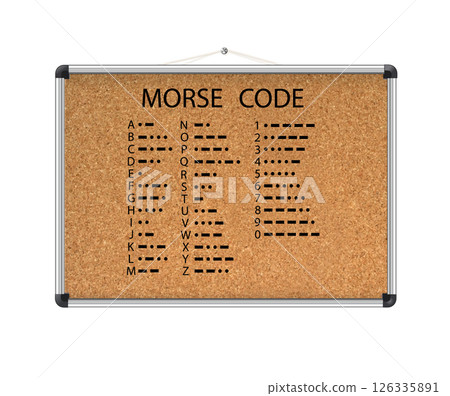 Morse Code International Morse Code on white background. Morse Code sign flat style. Vector Morse Code International Morse Code on white background. Morse Code sign flat style. Vector 126335891