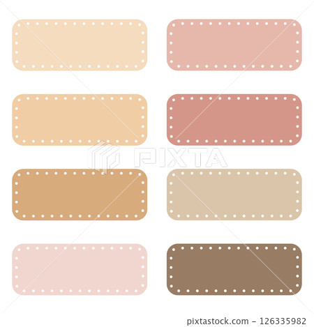 A Set of Rectangular Dotted Line Labels 126335982