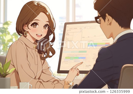 商人指著螢幕微笑_插圖6 126335999