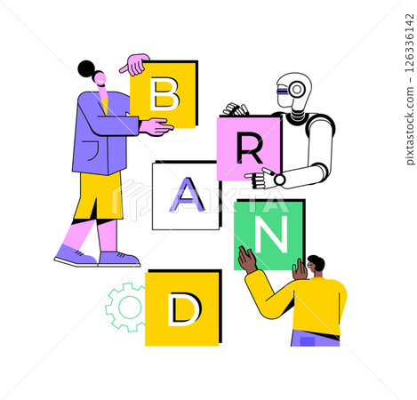 AI-Powered Brand Voice Consistency abstract concept vector illustration. 126336142