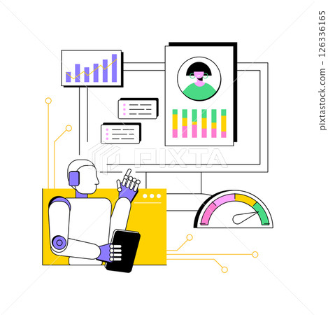 AI-Driven Customer Sentiment Heatmaps abstract concept vector illustration. AI-Driven Customer Sentiment Heatmaps abstract concept vector illustration. 126336165