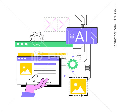 AI-Enhanced Image Resizing abstract concept vector illustration. AI-Enhanced Image Resizing abstract concept vector illustration. 126336166