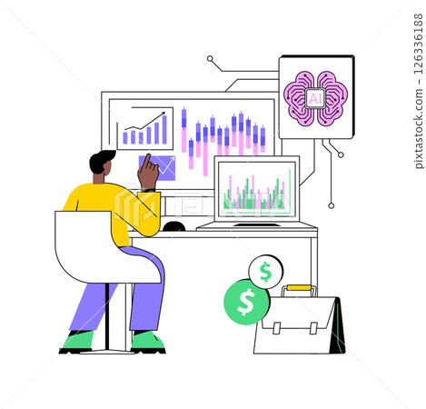 AI-Optimized Investment Portfolios abstract concept vector illustration. 126336188