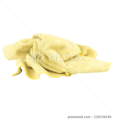 rag color yellow isolated on white background 126336240