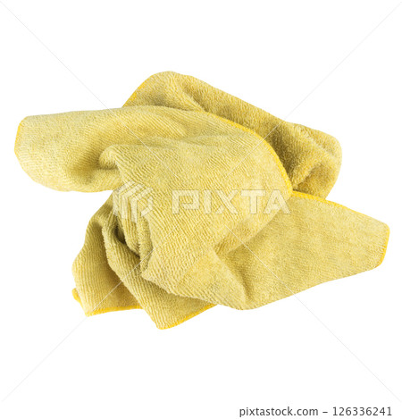 rag color yellow isolated on white background rag color yellow isolated on white background 126336241
