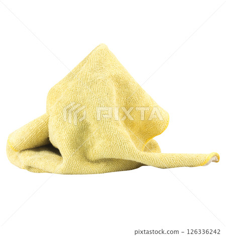 rag color yellow isolated on white background 126336242