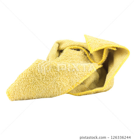 rag color yellow isolated on white background 126336244