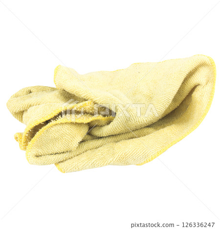 rag color yellow isolated on white background 126336247