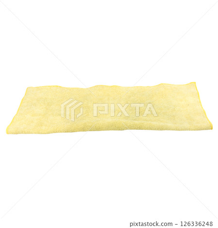rag color yellow isolated on white background 126336248