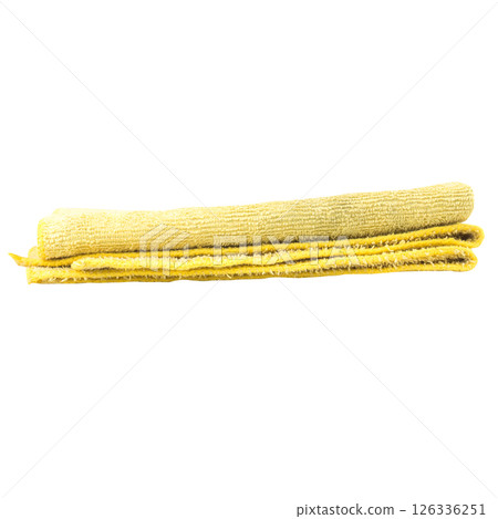 rag color yellow isolated on white background 126336251