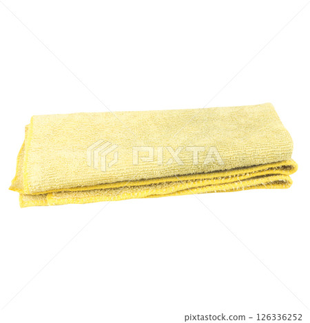 rag color yellow isolated on white background 126336252