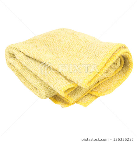 rag color yellow isolated on white background rag color yellow isolated on white background 126336255