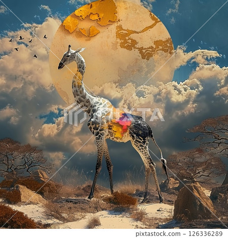 長頸鹿和地球 126336289