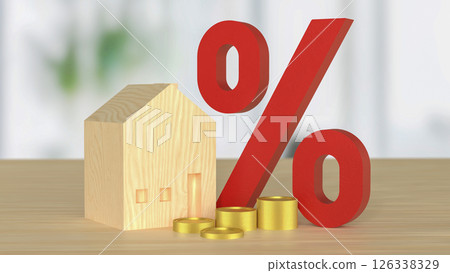 The Wood House and percent for property concept 3d Rendering. The Wood House and percent for property concept 3d Rendering. 126338329