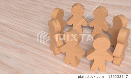 The Wood Human for Team concept 3d Rendering. 126338347
