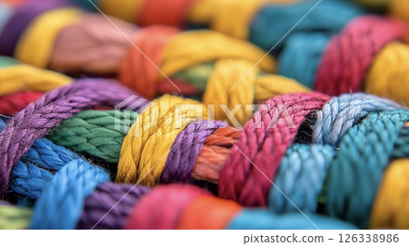 彩色紗線 彩色紗線 126338986