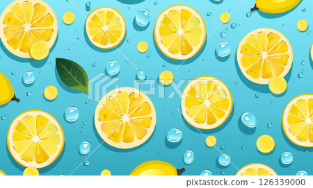 Fresh lemon background material 126339000