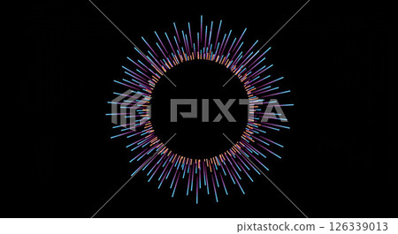 Colorful audio waveform spectrum 126339013