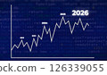 Multi exposure of virtual abstract financial graph interface on blurry contemporary office  126339055