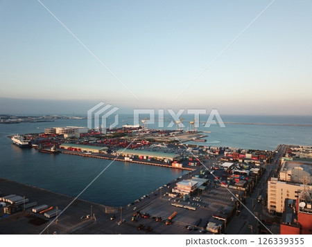 Okinawa Naha City Asha New Port Port Okinawa Okinawa Naha City Asha New Port Port Okinawa 126339355