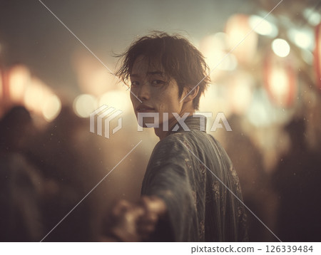 A man who came to the summer festival with his girlfriend 126339484