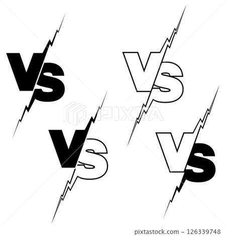 VS Letters for Sports with Thunder VS Letters for Sports with Thunder 126339748