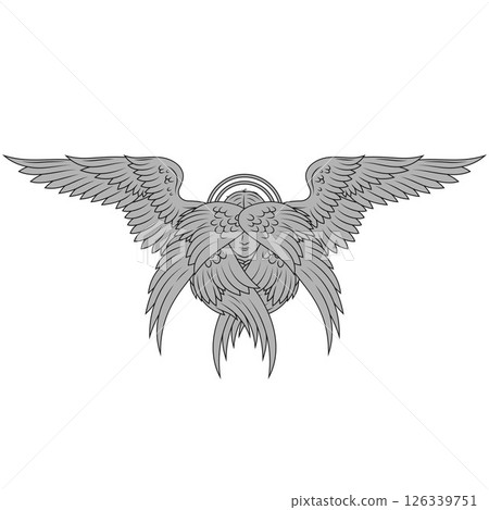 Christian angel with six wings Christian angel with six wings 126339751