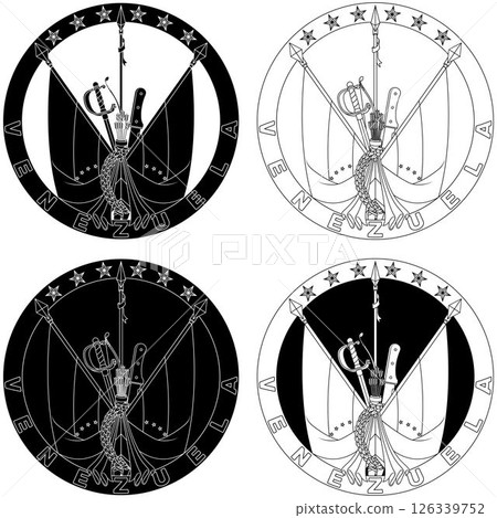 Logo with flag of the republic of Venezuela Logo with flag of the republic of Venezuela 126339752