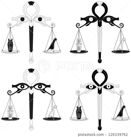 Egyptian Scales of the Judgement of Osiris 126339762