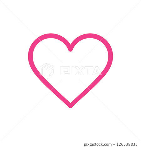 Minimal Magenta Heart Icon 126339833